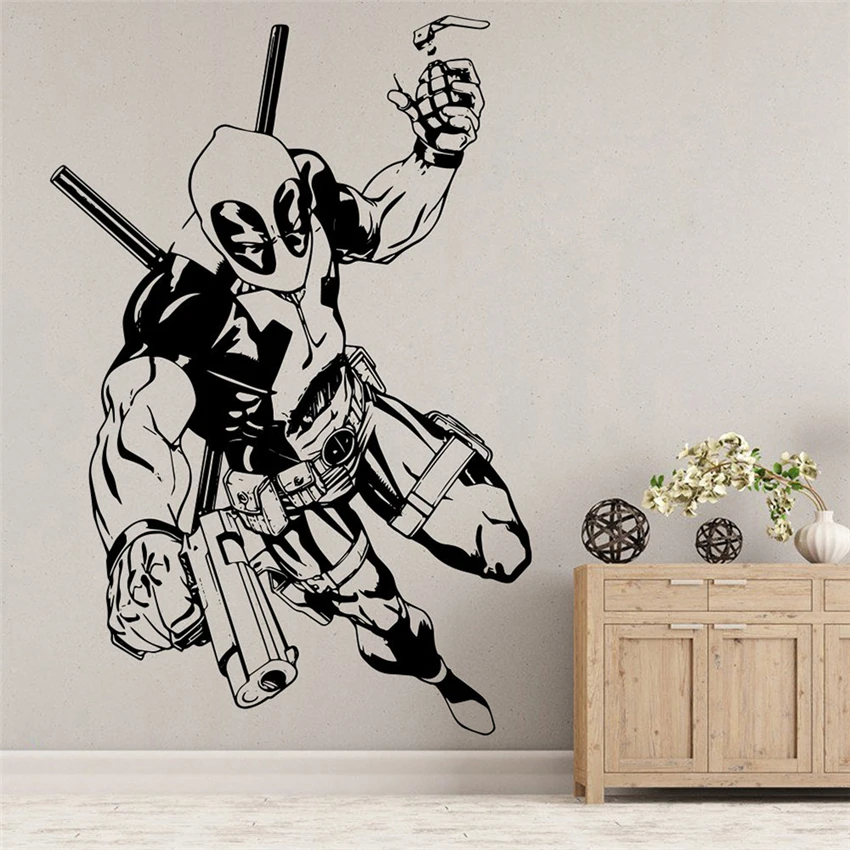 

Avengers Deadpool Vinyl Wall Decal Home Decor Bedroom Kids Art Mural Removable Art Decor Removable Cartoon Wall Stickers U953