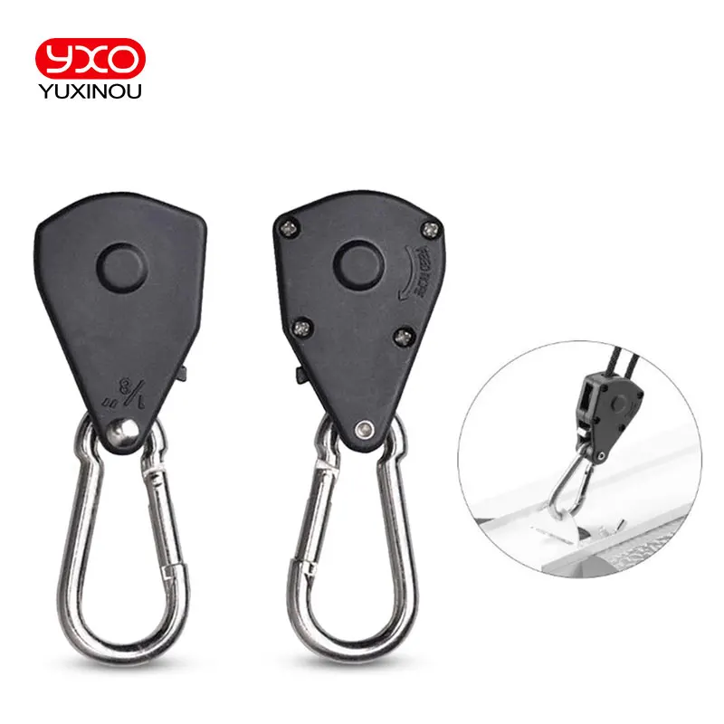 LED Grow light Adjustable 1/8inch Lanyard Hanging Rope Ratchet For Tent Fan Grow Plant Lamp Pulley Rope Pulley Lifting Ho
