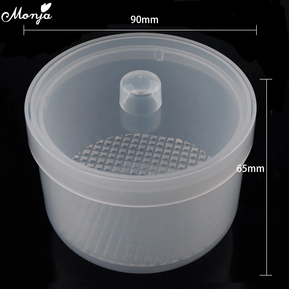 Monja 4 цвета сверла для ногтей Чистящая коробка для хранения дезинфекции Маникюрный Инструмент для дизайна ногтей круглый стерилизатор пластиковый чехол