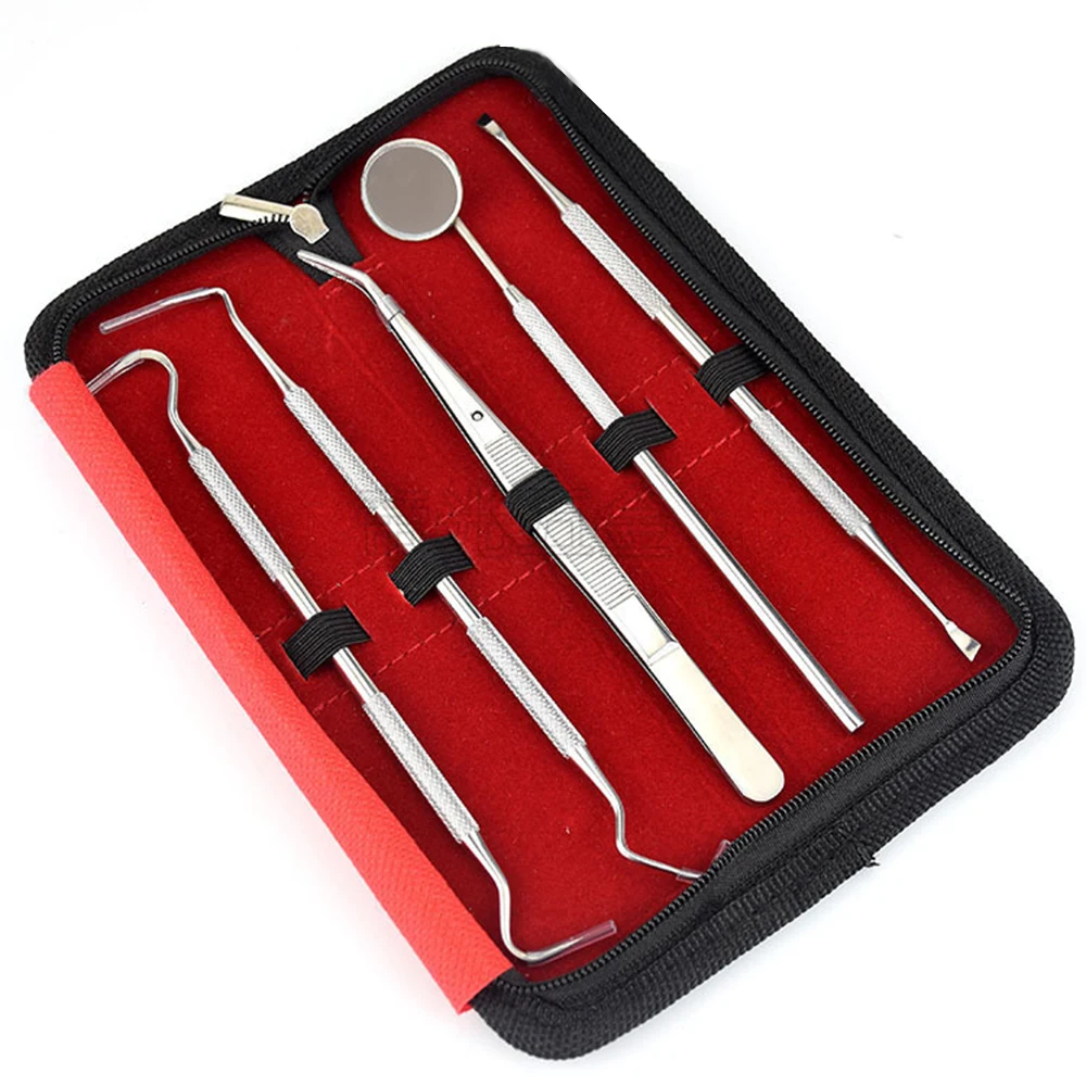 Dental Oral Hygiene Kit 5 Tools Deep Cleaning Professional Scaler Teeth
