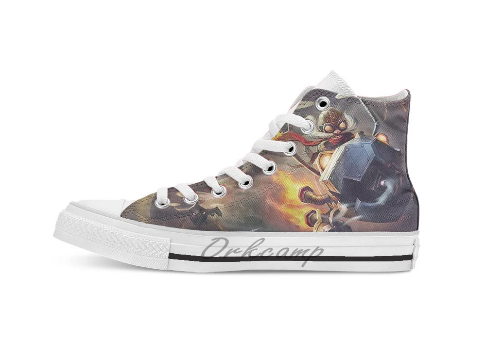 

Esport Game Character Corki League Of Legend Design High Top Canvas Custom Shoes flat Casual shoes Drop Shipping
