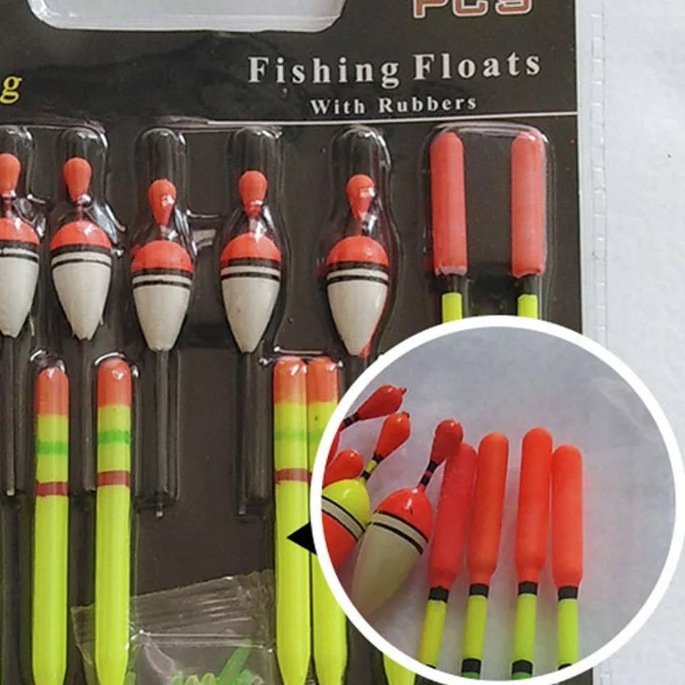 

15PCS Carp Fishing Line Bobber Group Fish Float Fishing Tackle China Hook Buoy Fish Floating Tiple Suit Accessories