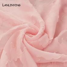 Стиль элегантный шелковистый сгоревший жаккард с цветами шифон тканевые с принтом шифон марлевой материал летнее платье Материал аксессуары D603