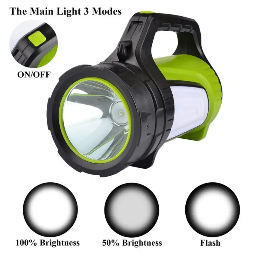 

Rechargeable LED Lantern Flashlight 10 Modes Multifunction Portable Searc Outdoor Cycling Bicycle Accessories Top Quality Dec 19