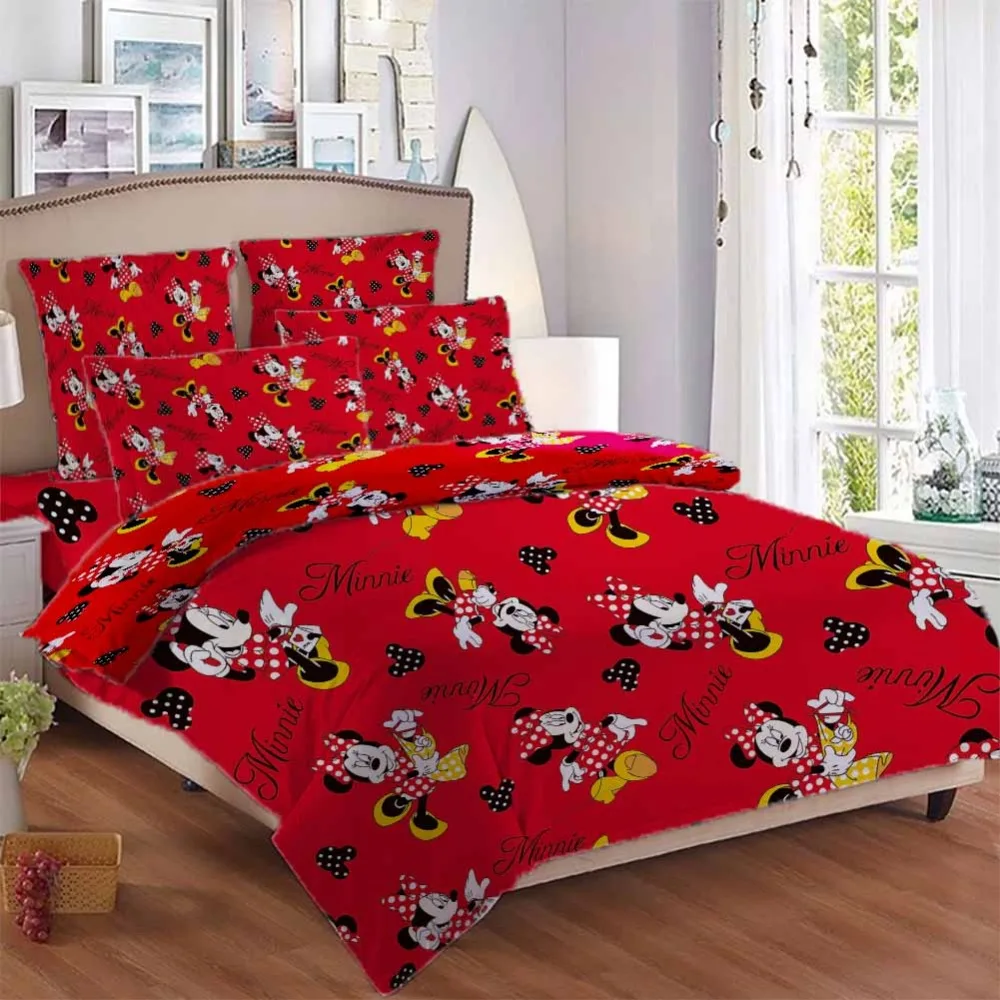 Disney Микки Мышь постельного белья одинарного двойного размера для девочек