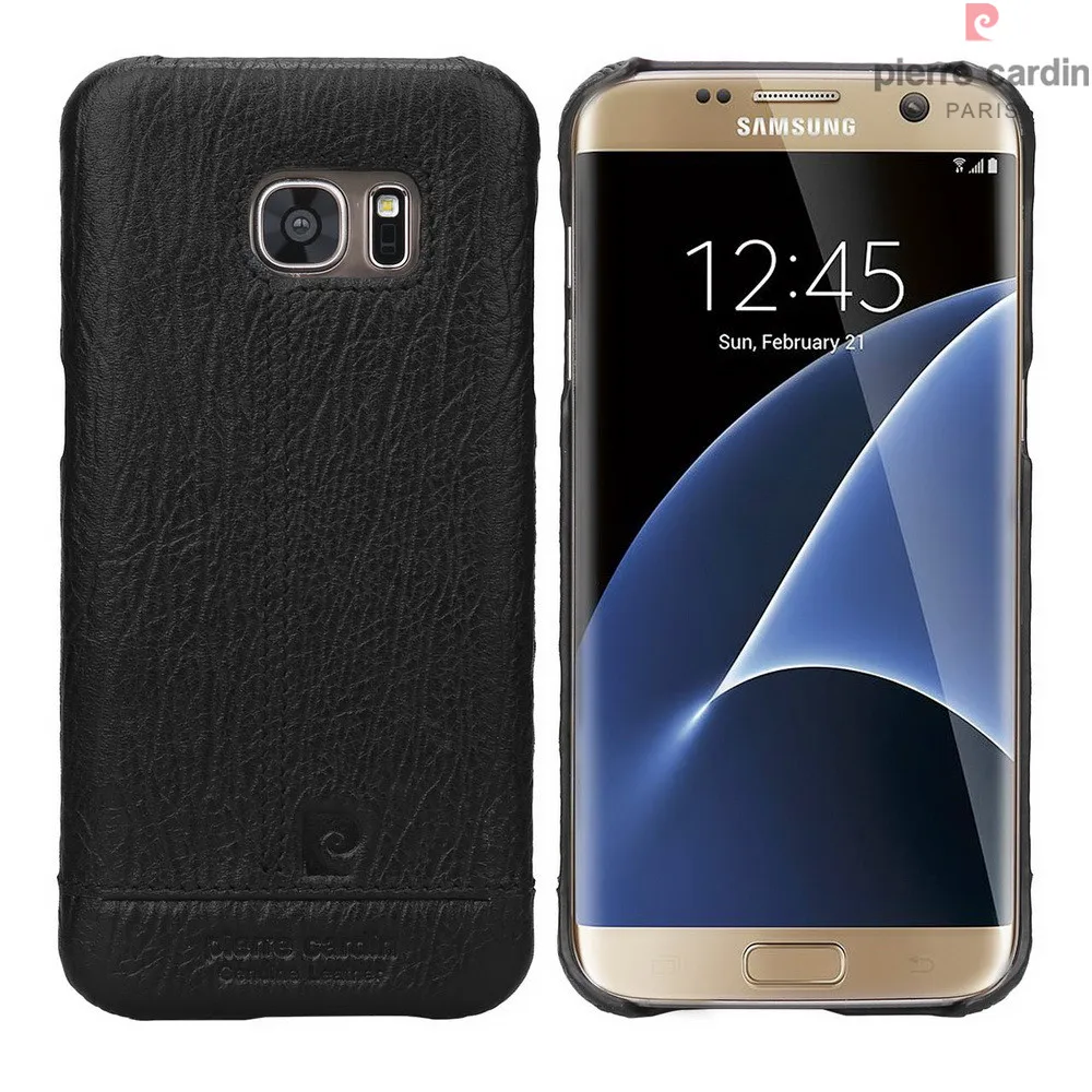 Чехол Pierre Cardin для samsung Galaxy S7/S6/S6 edge/S6 Edge Plus, Прошитый, из натуральной кожи, тонкий, жесткий, задняя крышка, чехол для телефона s