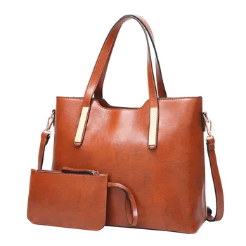 

Fashion Pure Color Simple Fashion Women Handbags 2019 Leather Solid Large Capacity Satchel Shoulder Bags women bag 621