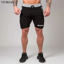 YEMEKE 2018 font b Men b font cotton shorts Calf Length Gyms Casual Joggers font b