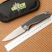 Зеленый шип F95CD M390 лезвие титановая ручка Открытый Отдых Охота Карманный вязаный живой плавник Универсальный складной нож EDC инструмент