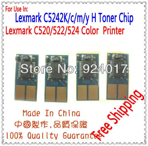 Цветной тонер-картридж для принтера Lexmak C520 C522 C524 C530 C532 C534 C5222KS C5222CS C5222MS C5222YS |