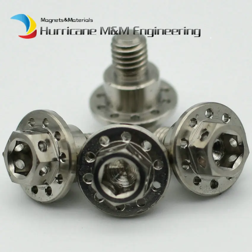 

Titanium Bolts for Motorcycle Case Repair M6 M6x12mm Brake Screws Decorative Screws Ti Bolt Hex Socket Flange Head Ti Fastener