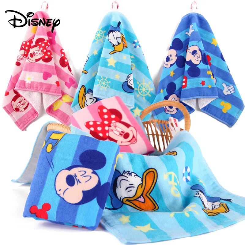 Serviette de toilette en coton pour enfants | Série princesse Disney, petite serviette mignonne bébé 25*50CM, serviette en gaze, dessin animé mignon