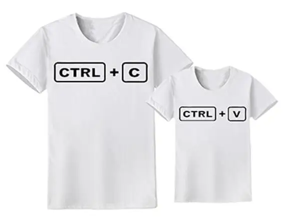 white Г., одинаковые комплекты для семьи летняя рубашка для папы и сына, CTRL+ C CTRL+ V Одинаковая одежда для всей семьи комплект одежды для папы и девочки - Цвет: white