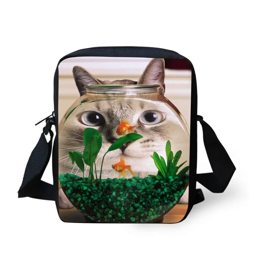 

Cross Body Bag Kitten Cat Printing Messenger Bags for Men Women Hot Brand Small Cross Body Bags for Ladies Mens Travel Bags