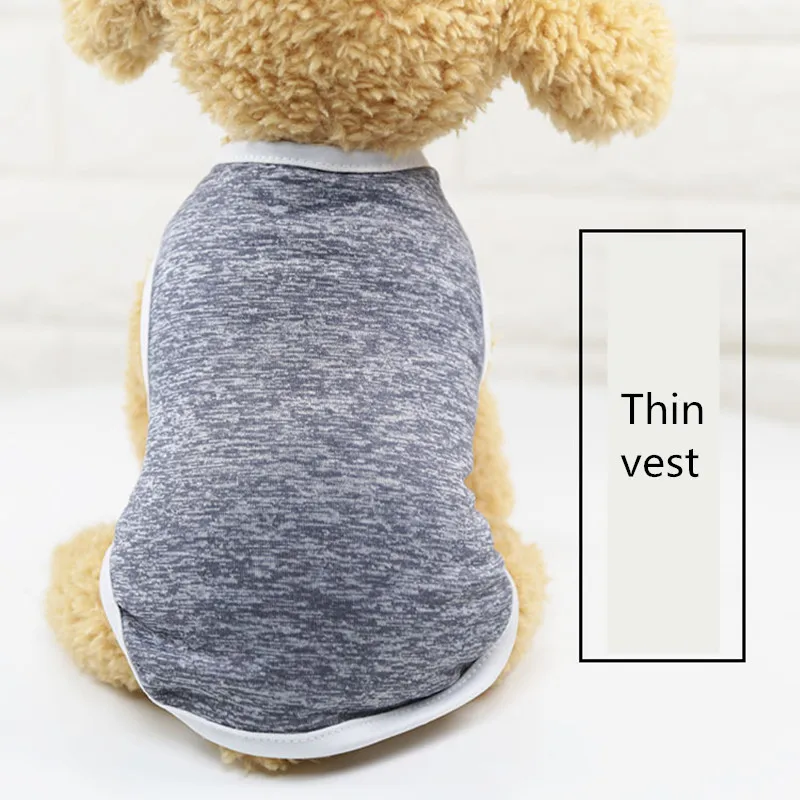  2019 classic Pet Clothes for Small Dog Girl Dog Boy Summer thin section dog grooming Gray orange accessories t-shirt AprT3 (3)