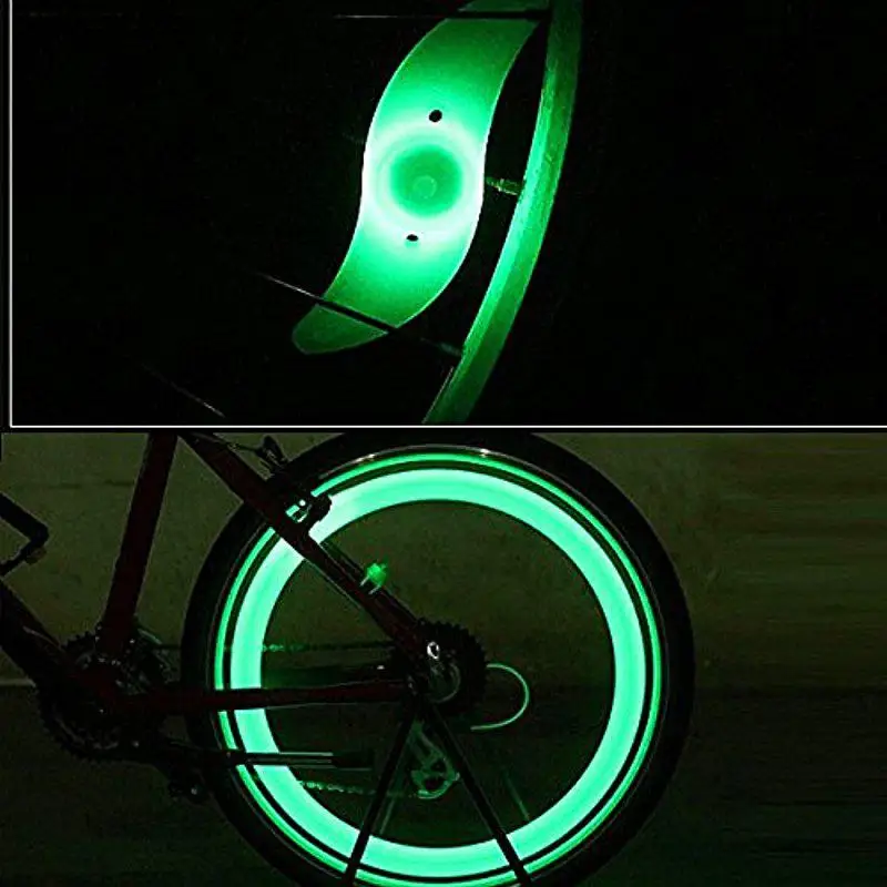 

4 Pack Double Faced Bicycle Spoke Light Wind Fire Wheels Silica Gel Spoke Light Steel Wire Lamp Mountain Bike Multi-color