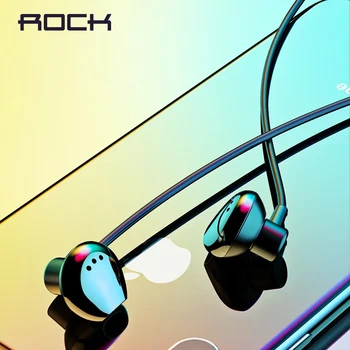 

ROCK Bass Sound Earphone In-Ear Sport Earphones with Microphone for Xiaomi iPhone Samsung Headset 3.5mm Jack Wire Earphone