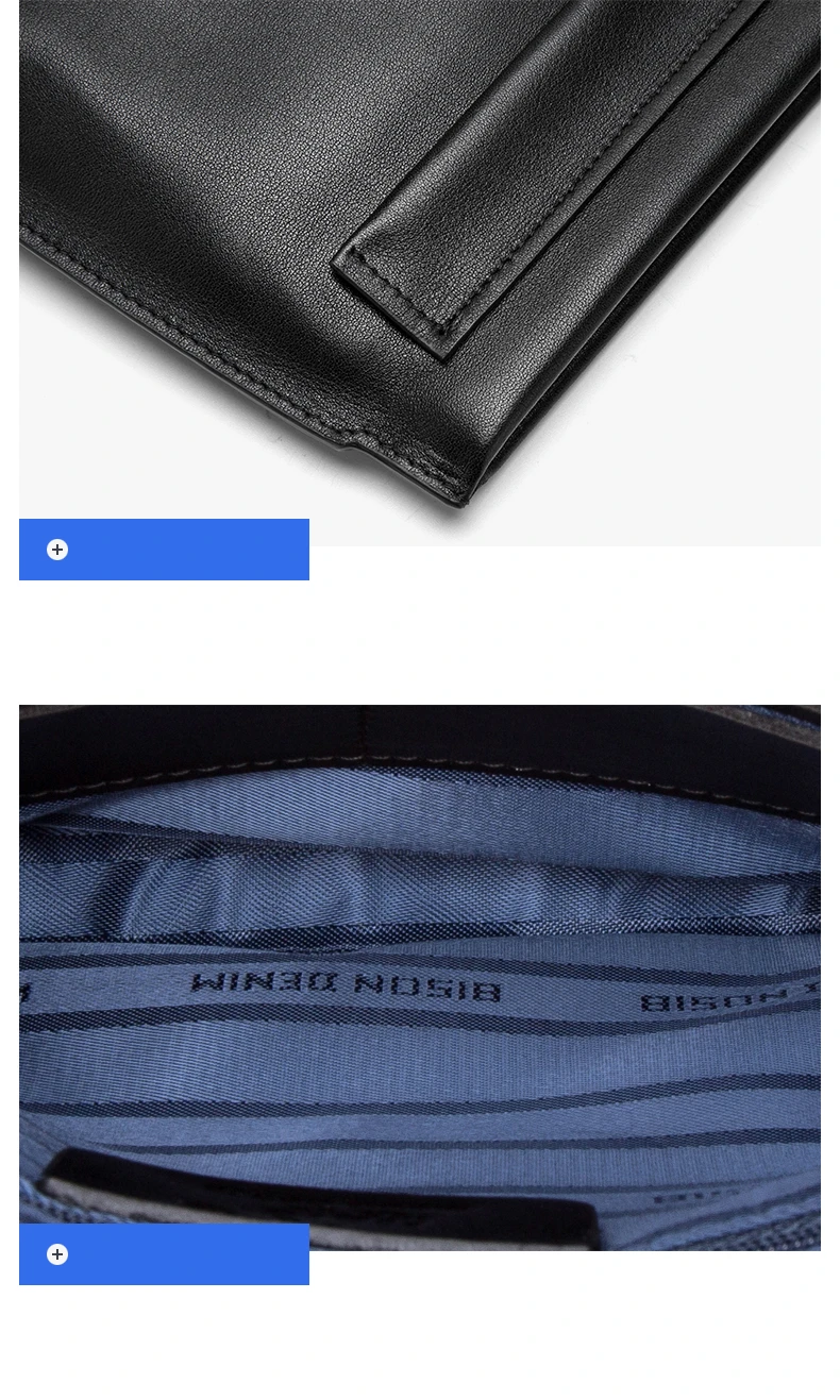 BISON DENIM Genuine Leather Leather Clutch Bags For Men With Phone Pocket Luxury Long Purse Zipper Coin Pocket Fashion N8247