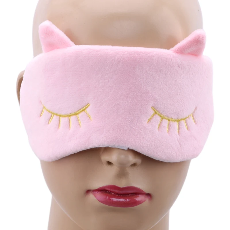 Прекрасный кот мягкие тени Высокое качество плюша крышка глаза повязка для сна путешествия наручники с завязанными глазами Nap маска для