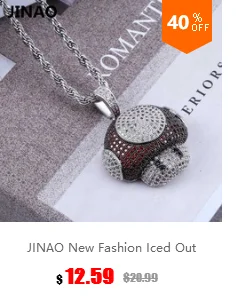 JINAO Personalized Name Custom Bubble Blood Drip Letter Pendant Necklace For Men Women Gift Hip Hop AAA Cubic Zirconia Jewelry