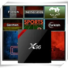 FrenchTV X96 Android 7,1 S905W 1G/8G с французским арабским Netherland Великобритания Германия Польша испанско-португальский IPTV VOD