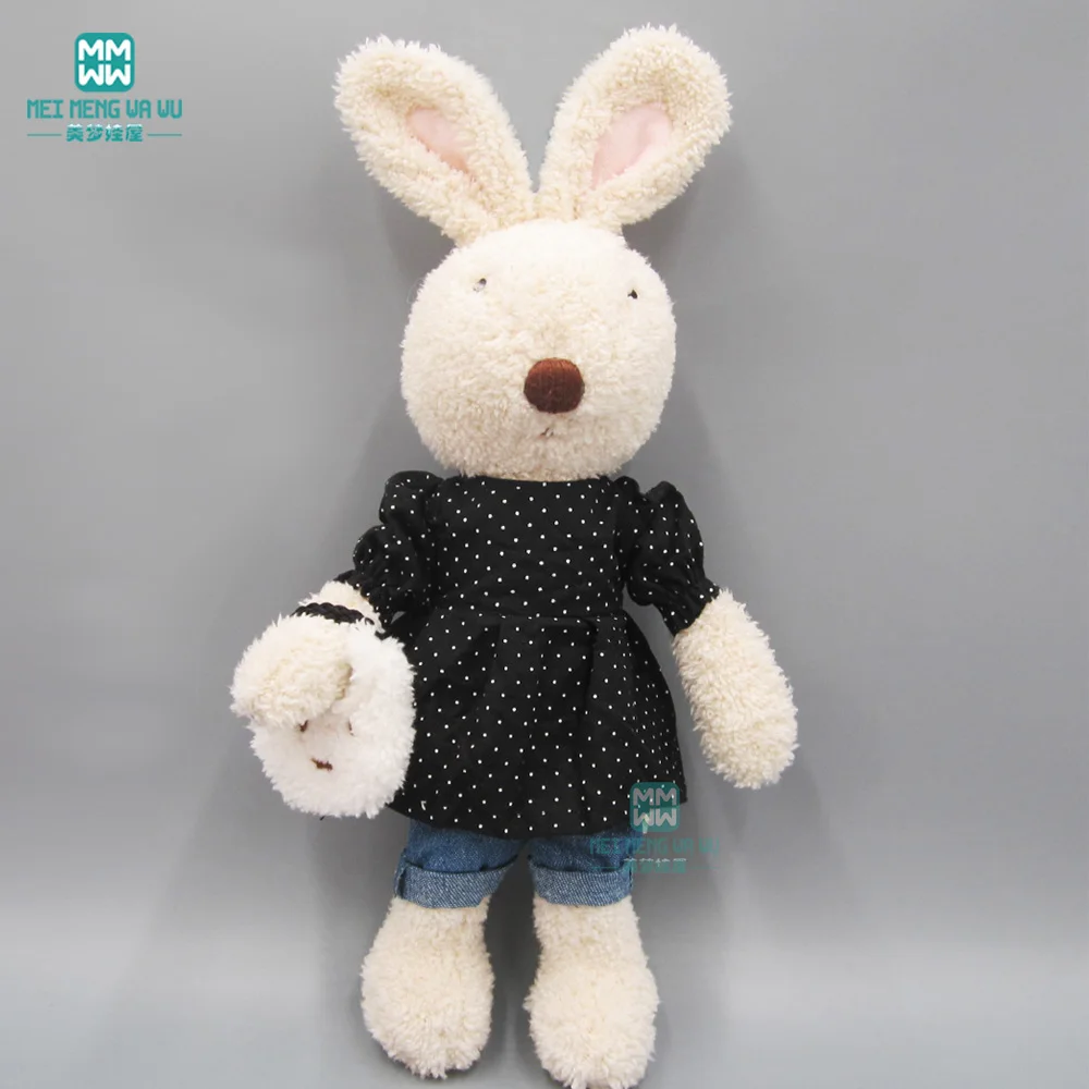 

Toy doll Clothes fits 30cm-60cm Rabbit plush doll fashion suit plush hooded set