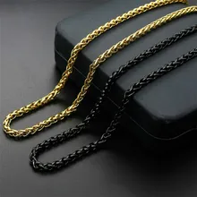 Stainless Steel Snake Chain Necklace for Men Women Chains Necklace Black Gold Color Choker Collier Trendy Jewelry 45-75cm Length trendy never fade titanium steel snake chain choker necklace for women