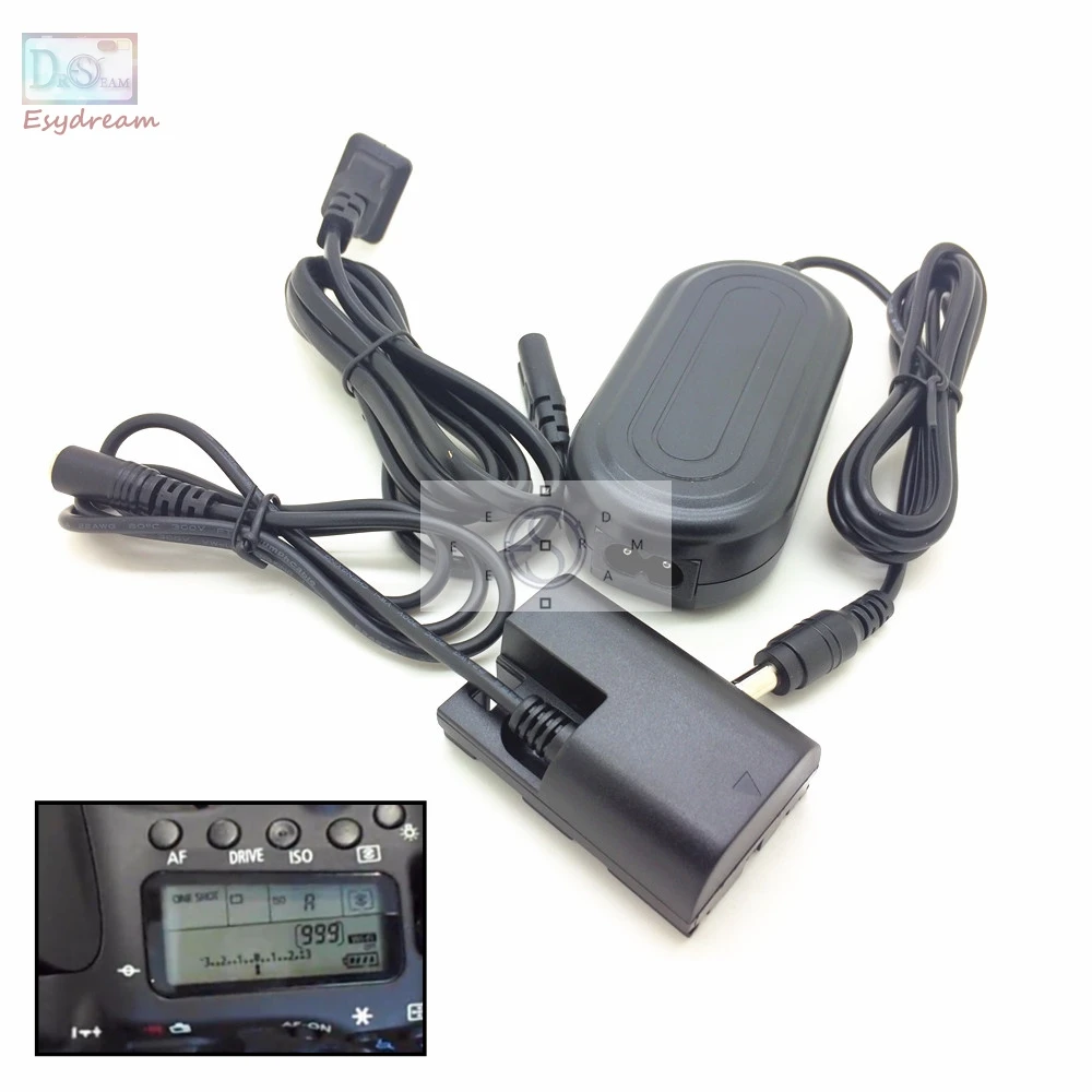 Camera AC Power Adapter Kit with Balance Display for Canon EOS R R5 R6 5D Mark III IV 5DSR 90D 80D 70D as ACK-E6 LP-E6 E6N DR-E6