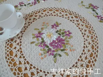 

2015 new arrival free shipping ZAKKA cotton crochet lace tablecloth for wedding embroidered flowers table cover patchwork home