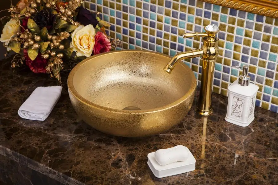 Chinese Ceramic Art Basin Sink Counter Top Wash Basin Bathroom Vessel Sinks ceramic vanity washing basin bathroom sinks (5)