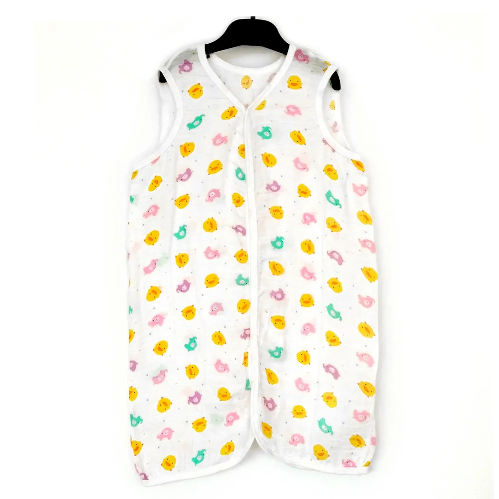 New Baby Summer Bamboo Cotton Soft Vest Sleeping Bag Sleepsacks Swaddle Wrap Caught Straddle Kick for Newborn Unisex