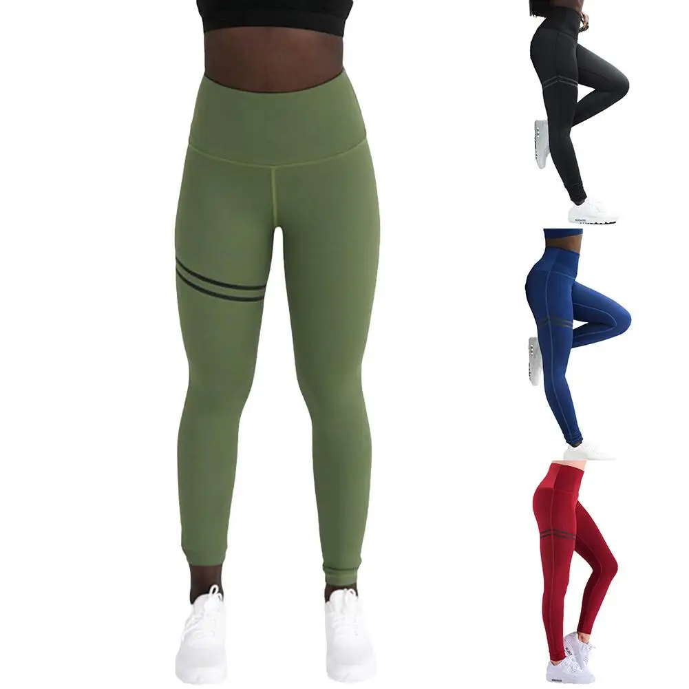 

Women Sport Fitness Yoga Pants Slim High waist Leggings Gym Elastic Stretch Romantic Long Tights for Running Tummy Control