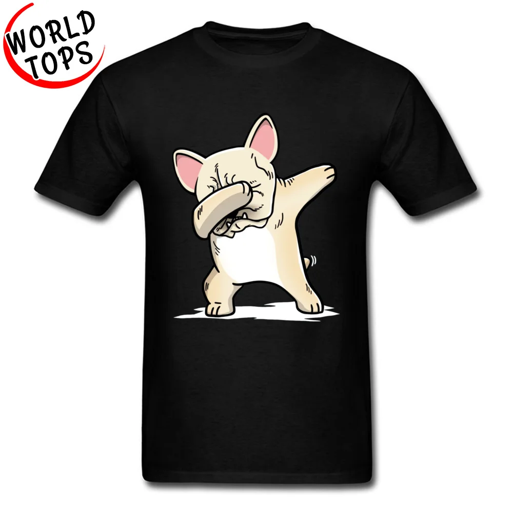 

Techno Dabbing Cream French Bulldog Dog T Shirt Vaporwave Puggy Pitbull Pug Funny Tshirts For Men Rock DJ Jazz Dance Music