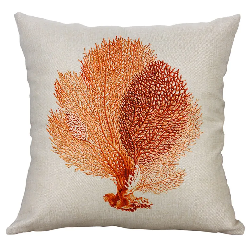 Marine Life Coral Sea Turtle Seahorse Whale Octopus Cushion Cover Pillow Cover Home Pillow Cases Drop Shipping #3M07 (7)