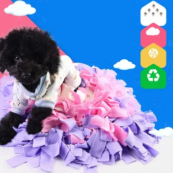 

Dog Sniffing Mat Pad Flower Shape Dog Training Game Slow Feeding Exerciese Stress Release Pet Intelligence Toy Sniffing Blanket