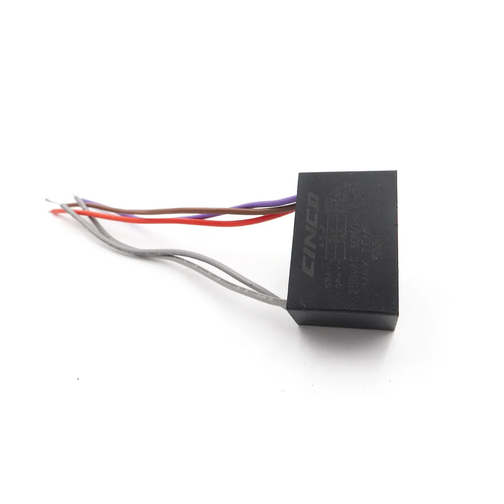 

CBB61 4.5 uF + 5 uF + 5 uF 250V 5 wires Motor Run Capacitor electrical fan 3/4/5 Speed electric fanners Regulator Cable