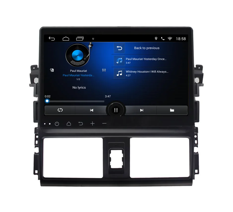 Sale 10.1 inch Quad core Android 8.1 car dvd player for Toyota Vios car radio gps navigatio stereo head unit wifi mirror link 6
