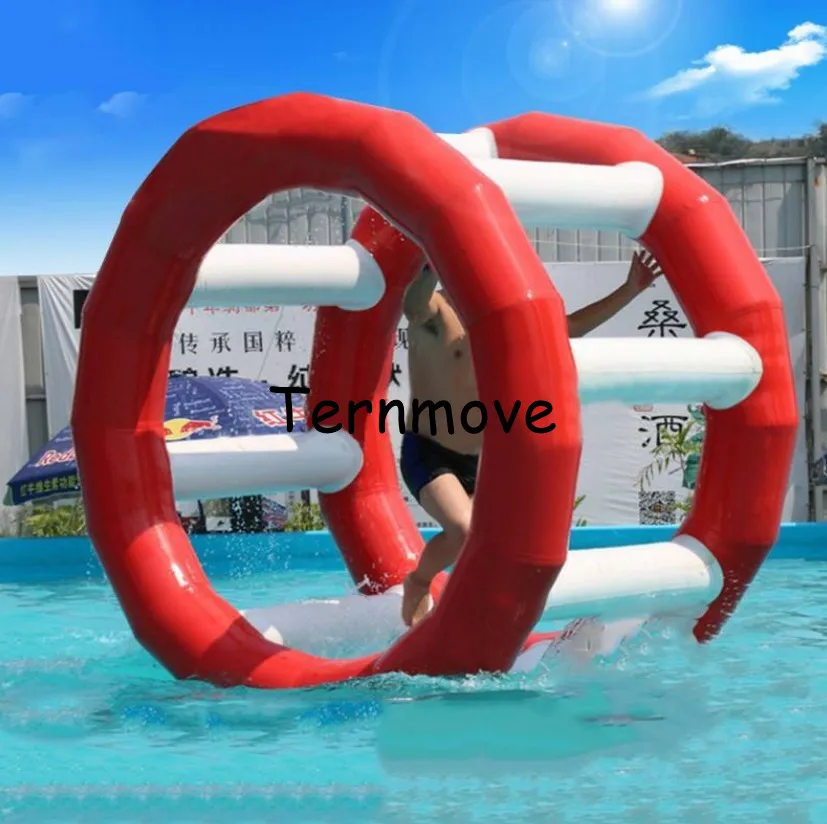 2 м длинный надувной круг для купания водяной цилиндр для детей и взрослых для надувного аквапарка Надувное водяное беговое колесо