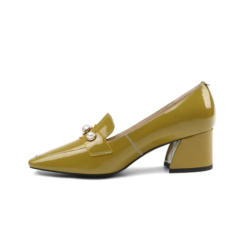 FEDONAS/Новые модные пикантные туфли-лодочки на высоком каблуке, украшенные жемчугом; обувь из натуральной кожи; женские свадебные туфли-лодочки; кожаная обувь