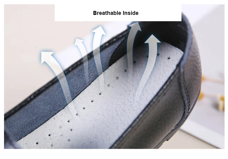 AH 2669-2019 Spring Autumn Women Flat Shoes Genuine Leather Woman Shoe-13