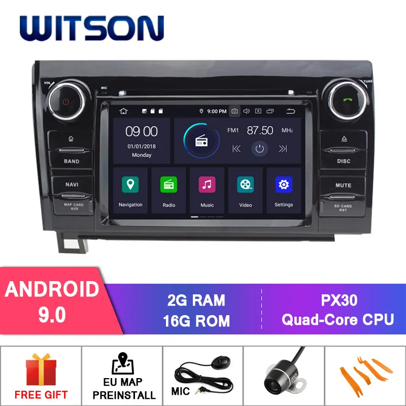 Top WITSON Android 9.0 car dvd player for TOYOTA TUNDRA (2007-2013) SEQUOIA(2008-2015) car audio dvd car radio car gps dvd player 1