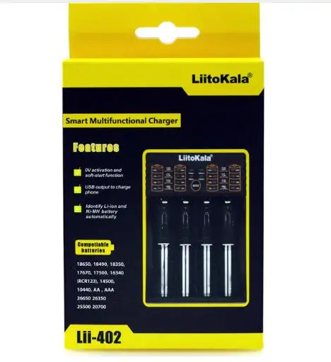 Новое Liitokala Lii402 18650 зарядное устройство 1,2 в 3,7 в 3,2 в AA/AAA 26650 10440 14500 NiMH литиевая батарея 18650 зарядное устройство