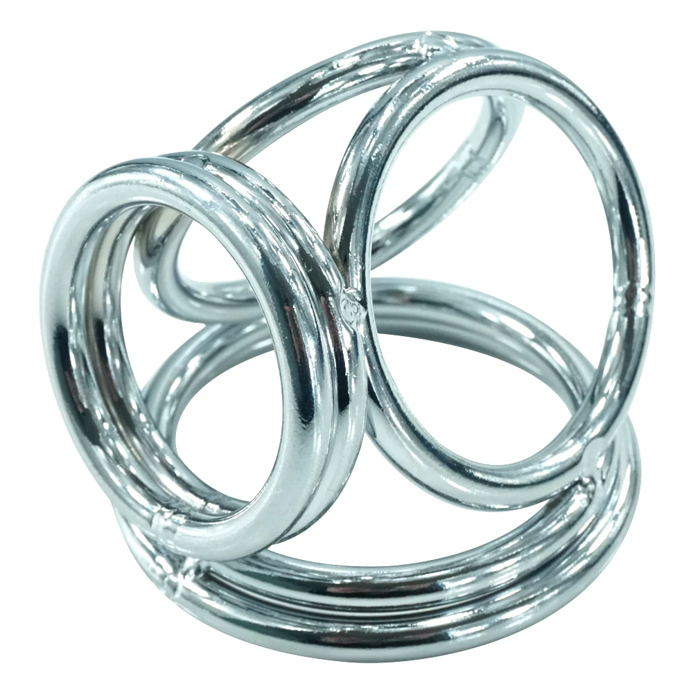 Free shipping stainless steel 4 cock ring metal penis ring sex toys for