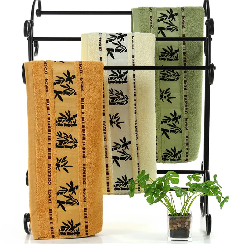 70x140cm Bath Towel Plain bamboo fiber Beach Towel Healthy Antibacterial Absorption Super Thicken Soft jacquard Bathroom Towel