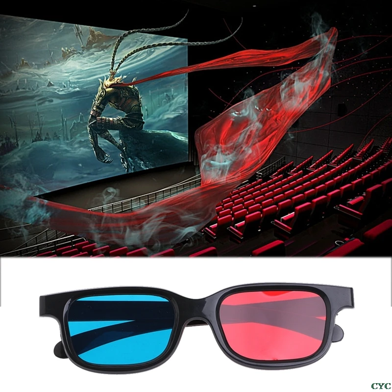 映画ゲームdvd用の新しいユニバーサルブラックフレーム赤青シアンアナグリフ3dメガネ0.2mm|3D眼鏡／3Dバーチャルリアリティ眼鏡| -  AliExpress