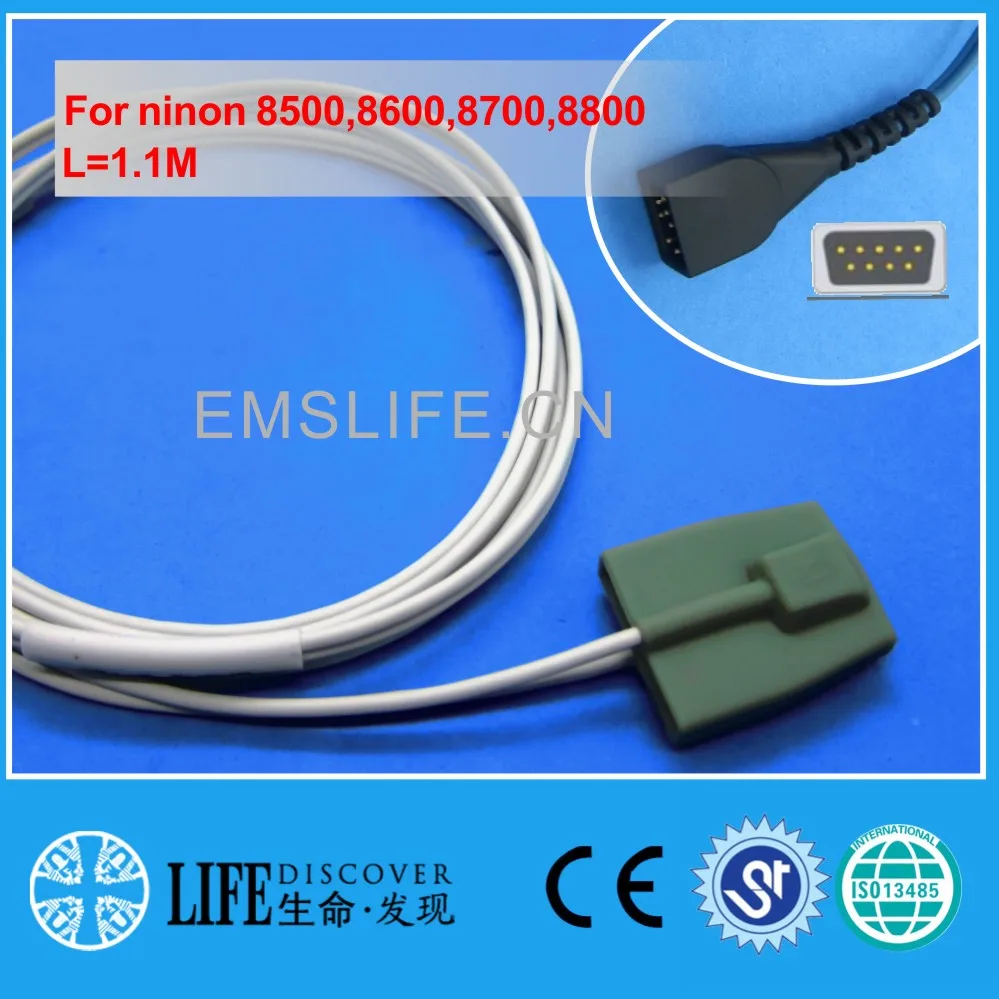 

Short cable child silicone finger tip spo2 sensor For nonin 8500,8600,8700,8800