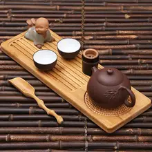 34x12x1,5 cm Chinesische bambus-fach klassischen kung fu tee-set service kleinen natürlichen holz untertasse traditionellen für teekanne lagerung
