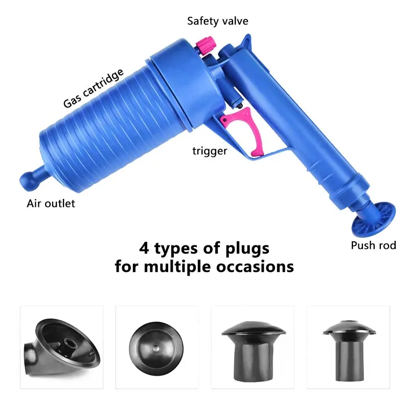 Воздушная мощность легко используется сливной бластер пневматический распылитель мощность Мощный ручной Плунжер для раковины открывалка дозатор с насосом для очищения для ванны для туалета ванной