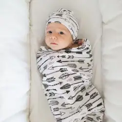 Постельное белье для новорожденных малышей одеяло Детский Пеленальный мягкий Пеленальный Одеяло Забавный принт теплые спальные мешки