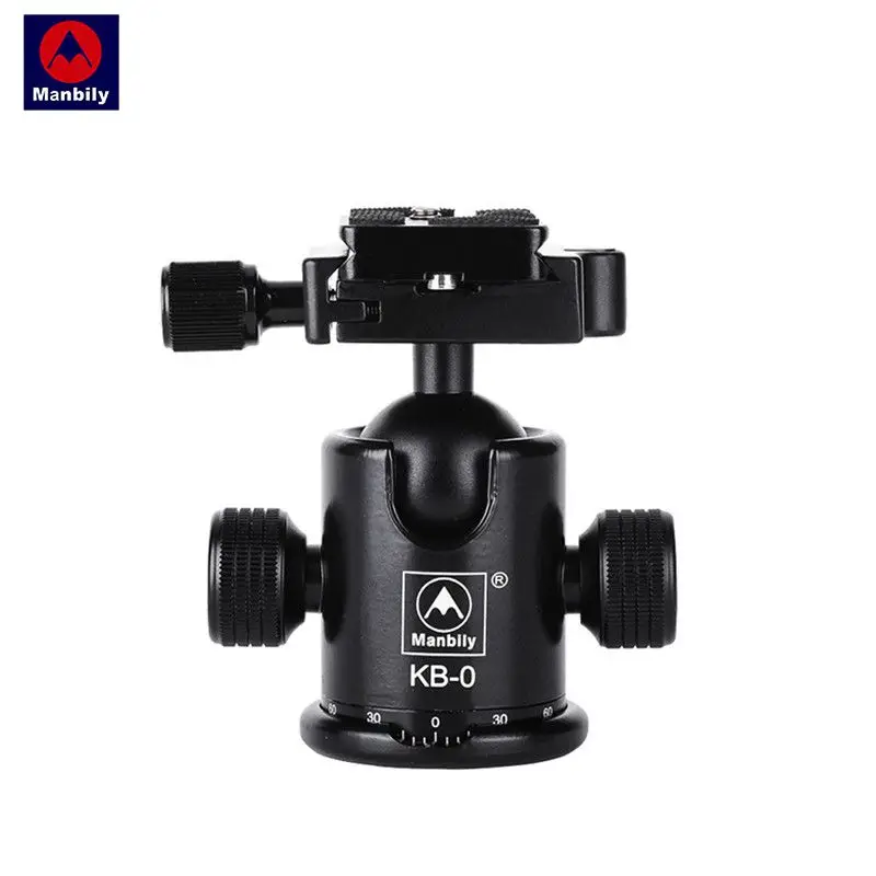 Koop Manbily Kb 0 Aluminium Mount Schroef Mini Statief Monopod Ball hoofd Met 2 Ingebouwde Waterpas Belasting 15 kg Voor DSLR Camera